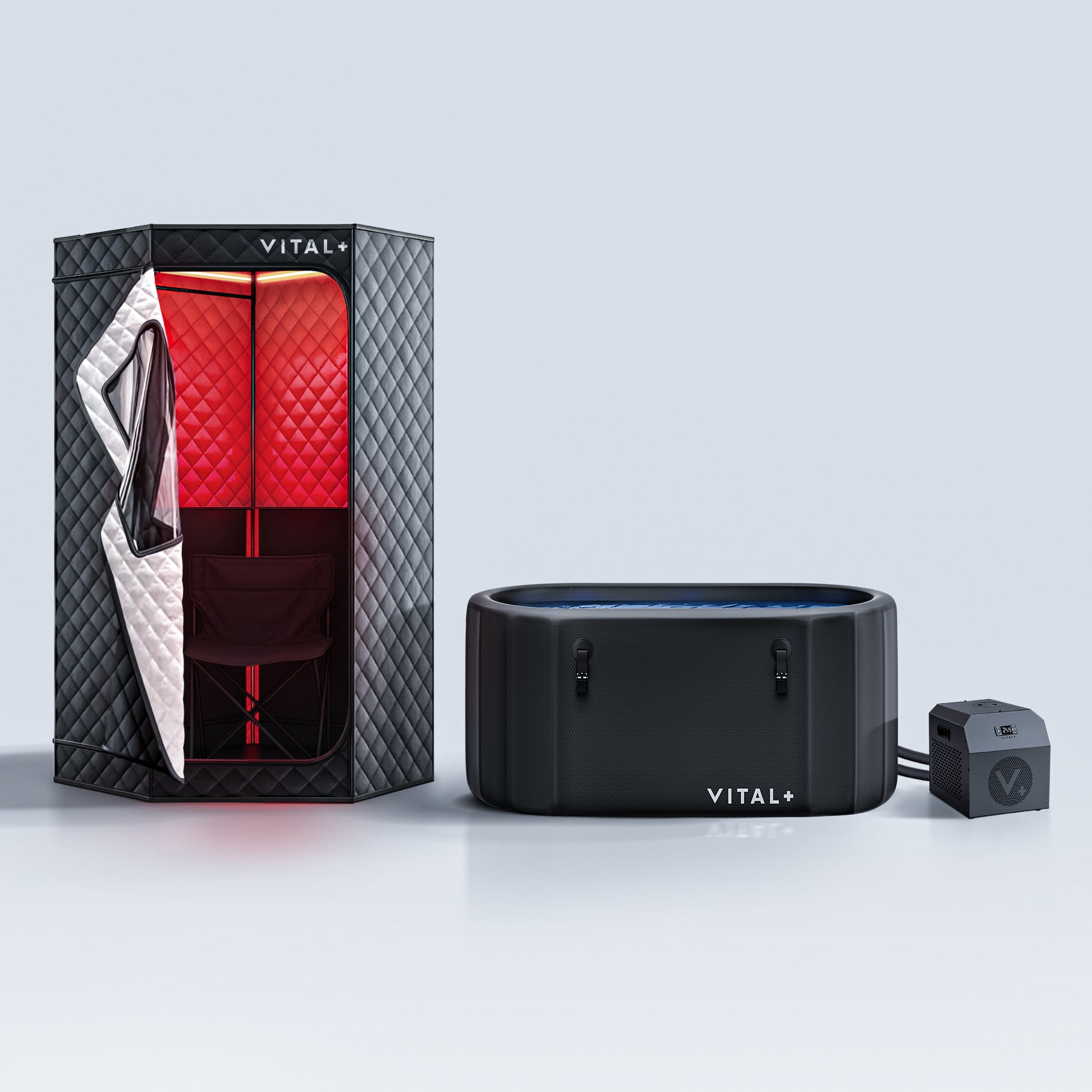 Sauna Infrared + Ice Bath Pro + UX2 Chiller – VITALPLUS US