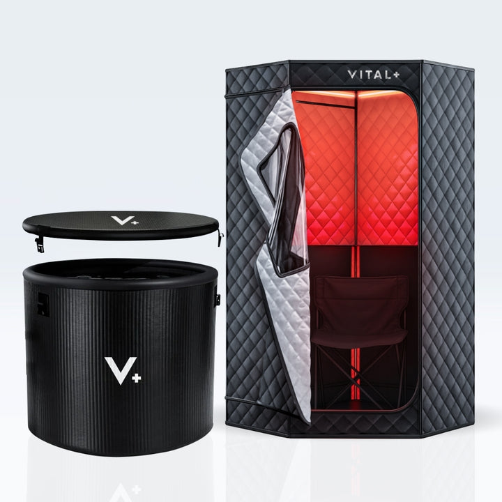SaunaPod Infrared + Ice Bath Barrel