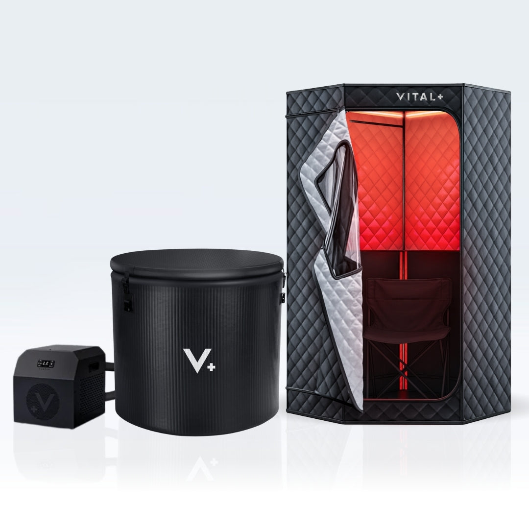 Sauna Infrared + Ice Bath Barrel + UX2 Chiller – VITALPLUS US