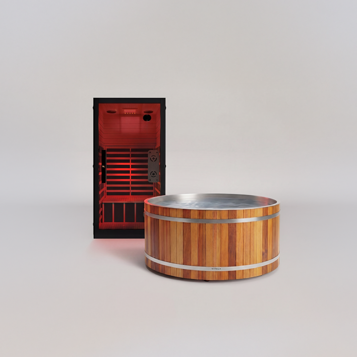 XEN Infrared Sauna + Duo Cedar Cold Plunge